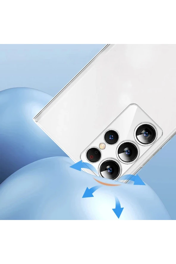 Galaxy S24 Ultra İle Uyumlu Kılıf Transparan GlassElegance TPU Tam Koruma Arka Kapak Şeffaf Renk - Resim 2