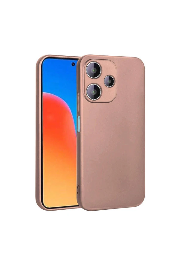 Xiaomi Redmi 12 5G ile uyumlu Kılıf Z- Premier Silikon Soft Pürüzsüz Yüzey Kapak Rosegold ürün görseli