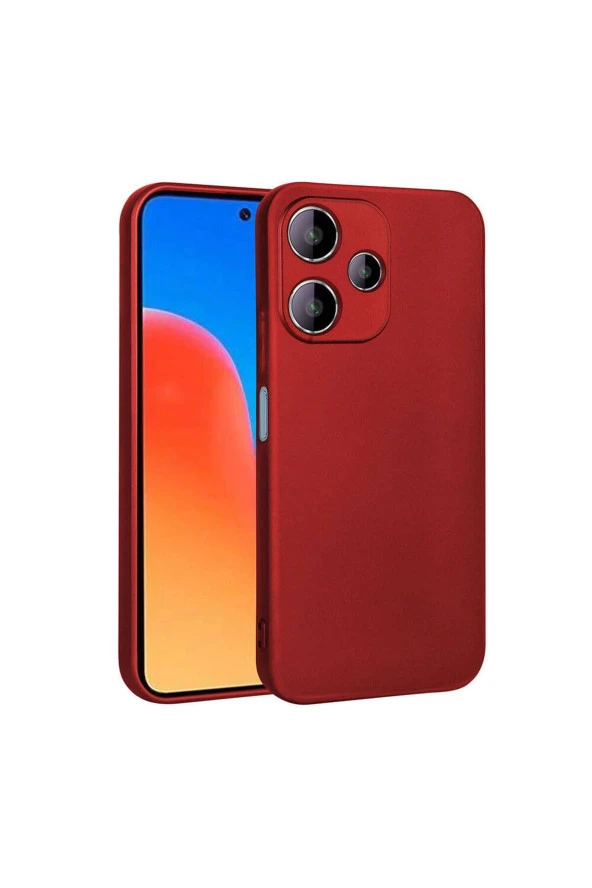 Xiaomi Redmi 12 5G ile uyumlu Kılıf Z- Premier Silikon Soft Pürüzsüz Yüzey Kapak Kırmızı ürün görseli
