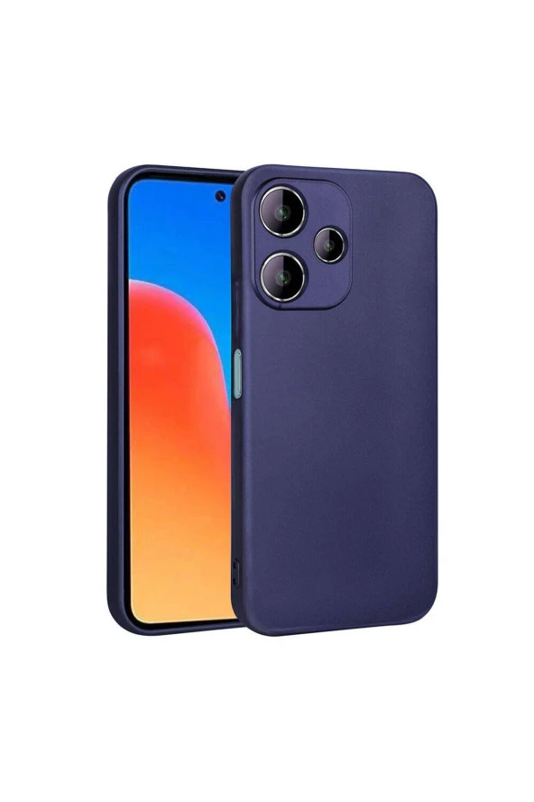 Xiaomi Redmi 12 5G ile uyumlu Kılıf Z- Premier Silikon Soft Pürüzsüz Yüzey Kapak Lacivert ürün görseli