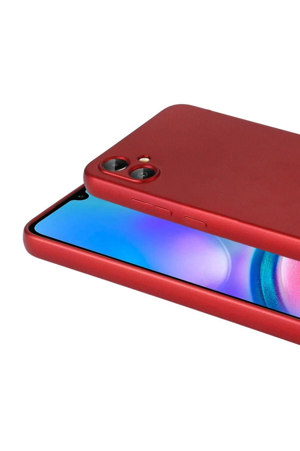 Galaxy A05 ile uyumlu Kılıf Z- Premier Silikon Soft Pürüzsüz Yüzey Kapak Kırmızı - Resim 2