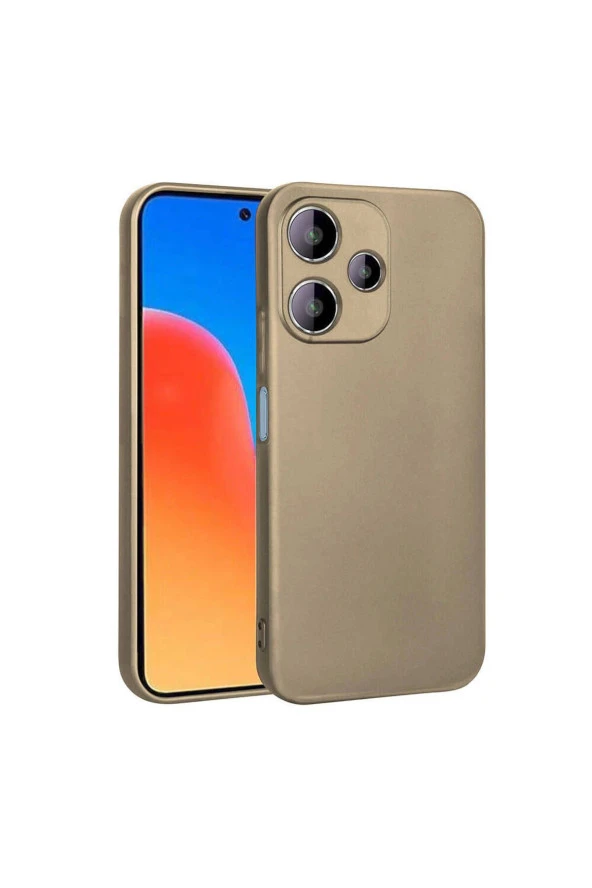 Xiaomi Redmi 12 5G ile uyumlu Kılıf Z- Premier Silikon Soft Pürüzsüz Yüzey Kapak Gold ürün görseli