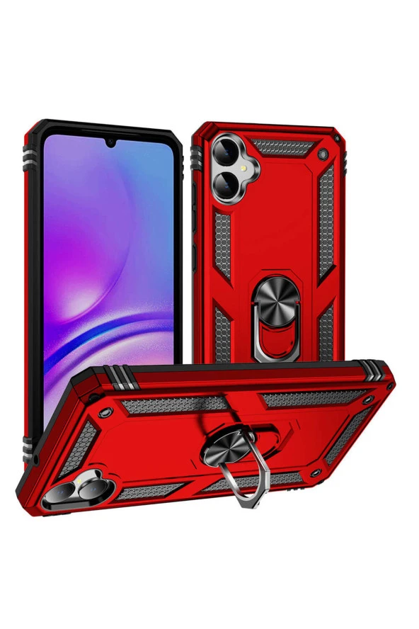 Samsung Galaxy A05 ile uyumlu Kılıf Z-Vega Shockproof Standlı Yüzük Tutuculu Mega Case Kapak ürün görseli