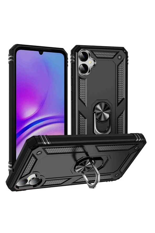 Samsung Galaxy A05 ile uyumlu Kılıf Z-Vega Shockproof Standlı Yüzük Tutuculu Mega Case Kapak ürün görseli 1
