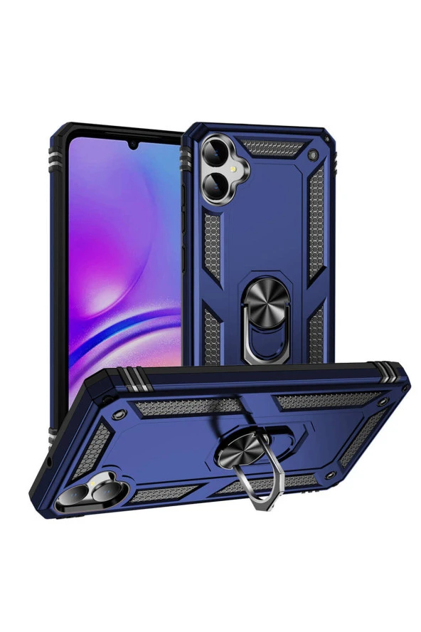 Samsung Galaxy A05 ile uyumlu Kılıf Z-Vega Shockproof Standlı Yüzük Tutuculu Mega Case Kapak ürün görseli