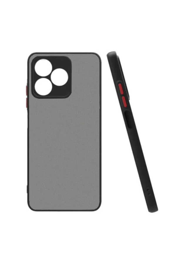 Realme C53 ile uyumlu Kılıf Hux Kapak Şık ve Dekoratif Model Yükseltilmiş Kenarlar