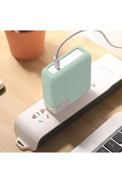 Apple ile uyumlu Güç Adaptörü Silikon Kılıf 87-W USB-C Adaptör Silikon Kılıf Koruma Adaptör Kılıf - Resim 6