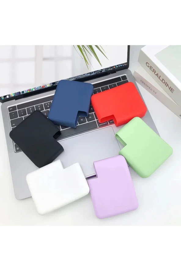 Apple ile uyumlu Güç Adaptörü Silikon Kılıf 85-W Mag-Safe 2 Silikon Kılıf Koruma Adaptör Kılıf - Resim 3