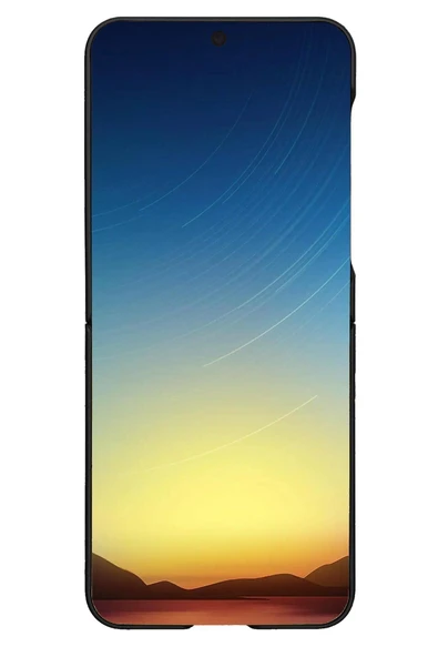 Sbprc Samsung Galaxy Z Flip 5 Uyumlu Kılıf Pu Deri Karbon Dizayn Hazel Kapak - Resim 2