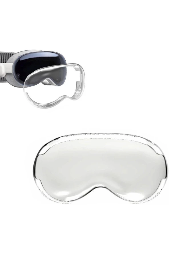 Vision Pro ile uyumlu Clear Kılıf Şeffaf TPU Silikon Yumuşak İnce Ekran Koruyucu Kapak ürün görseli