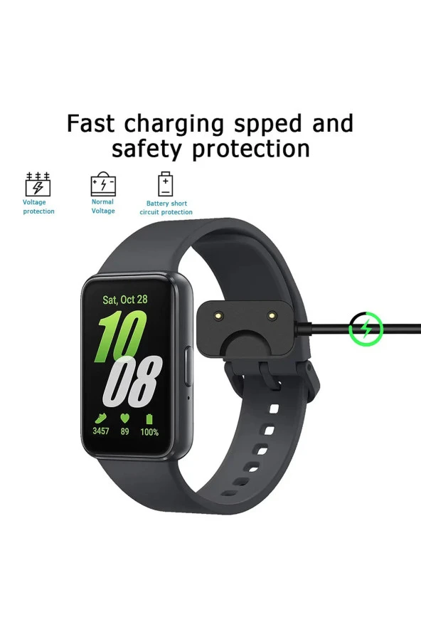 Galaxy Fit3 ile uyumlu Akıllı Saat Manyetik Usb Typ-C Şarj Kablosu Galaxy Fit 3 ile uyumlu Kablo - 2