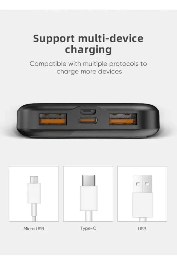 LCD Ekranlı Powerbank Portatif Şarj Cihazı 20000 mAh 2 USB Çıkışlı Taşınabilir Güç Bankası X04 - 4