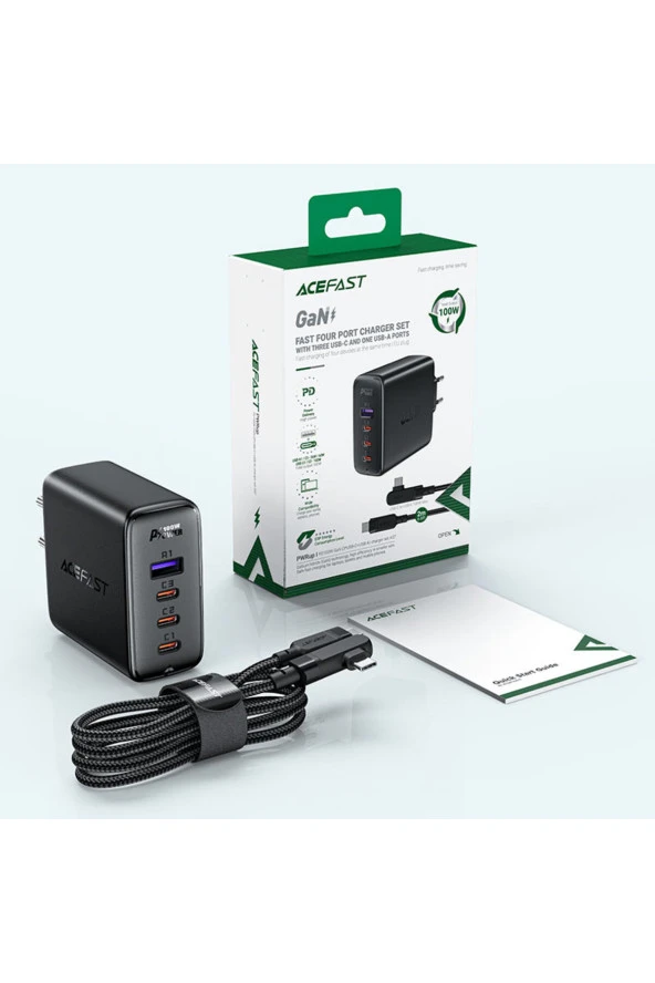 Duvar Şarj Cihazı Pd100w Type-c Şarj Kablolu Hızlı Şarj Gan Cep Telefonu Tablet Şarj Kafa V - Resim 2