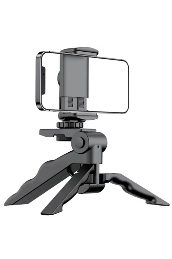 Tripod Modern Tasarım 3 Ayak Mini Kamera Tripodu Döner Başlık Telefon Tutucu Hafif K555 - 2