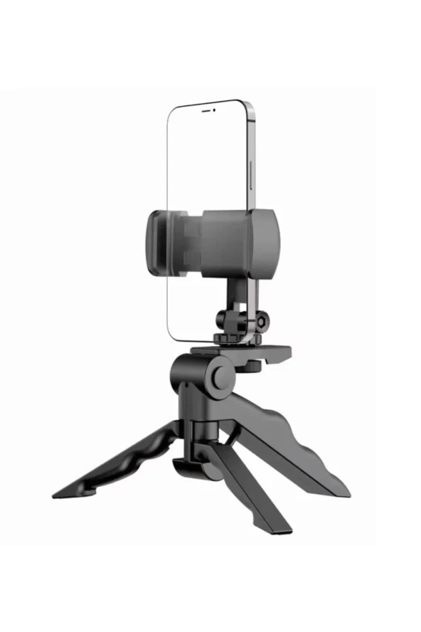 Tripod Modern Tasarım 3 Ayak Mini Kamera Tripodu Döner Başlık Telefon Tutucu Hafif K555 - 3