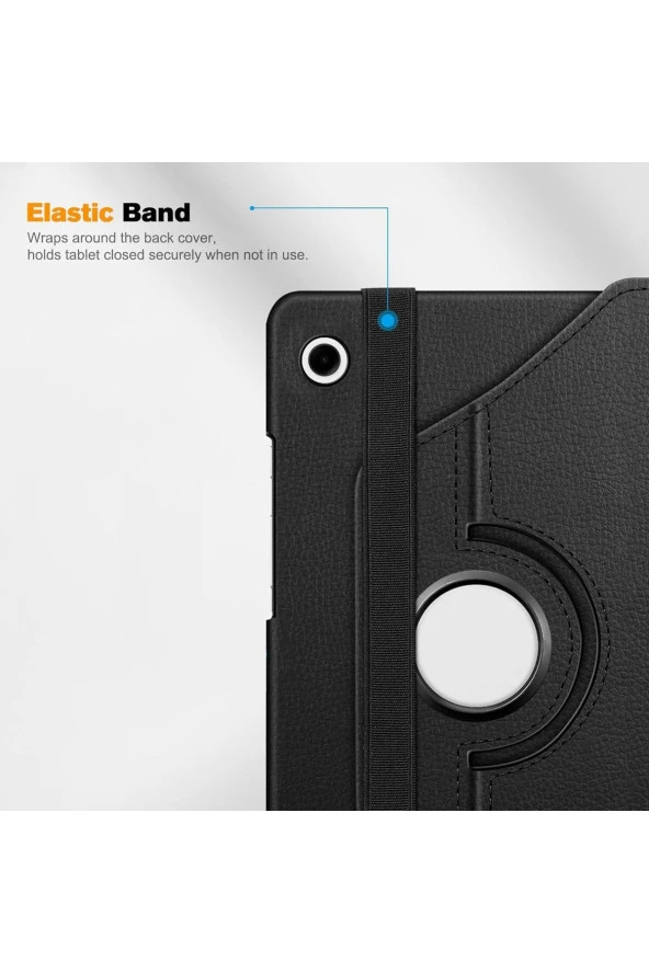 Galaxy Tab A9 Plus Ile Uyumlu Sm-x210 Kılıf 360 Derece Döner Stand Tablet Kılıf 360 Döner Kılıf - Resim 3