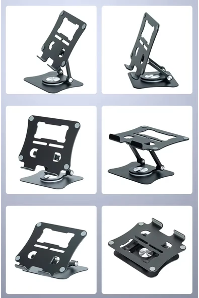 Tablet Stand Alüminyum Alaşım Profesyonel Tablet Standı 360 Derece Döner 11-16 inç Tabletler G68 - Resim 6