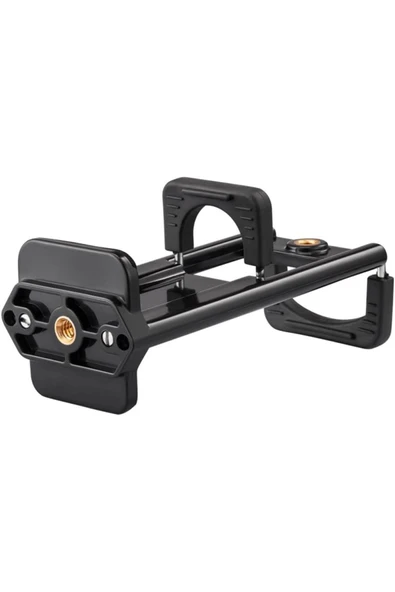 Tablet Tutucu 2in1 Telefon Tutucu Başlık Standart Vidalı Tüm Tripodlara Uyumlu Yatay Dikey Kullanım - Resim 7