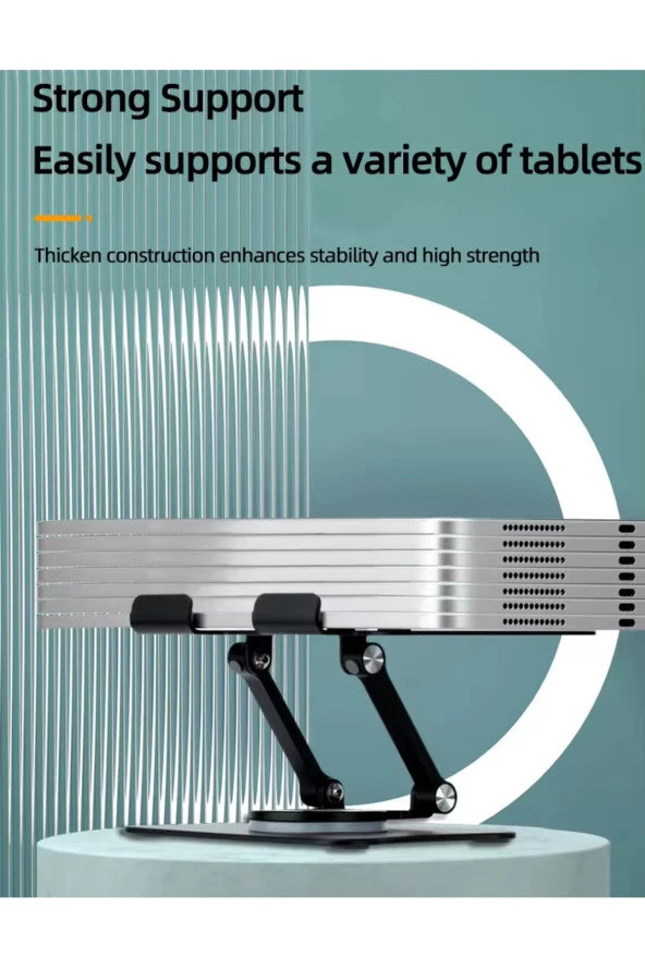 Tablet Stand Alüminyum Alaşım Profesyonel Tablet Standı 360 Derece Döner 11-16 inç Tabletler G68 - 3