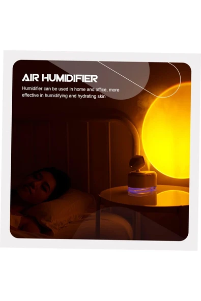 Difüzör Gün Batımı Nemlendirici Hava Nemlendirici Ofis Dekor Gece Lambası ve Nemlemdirici AX213 - 2
