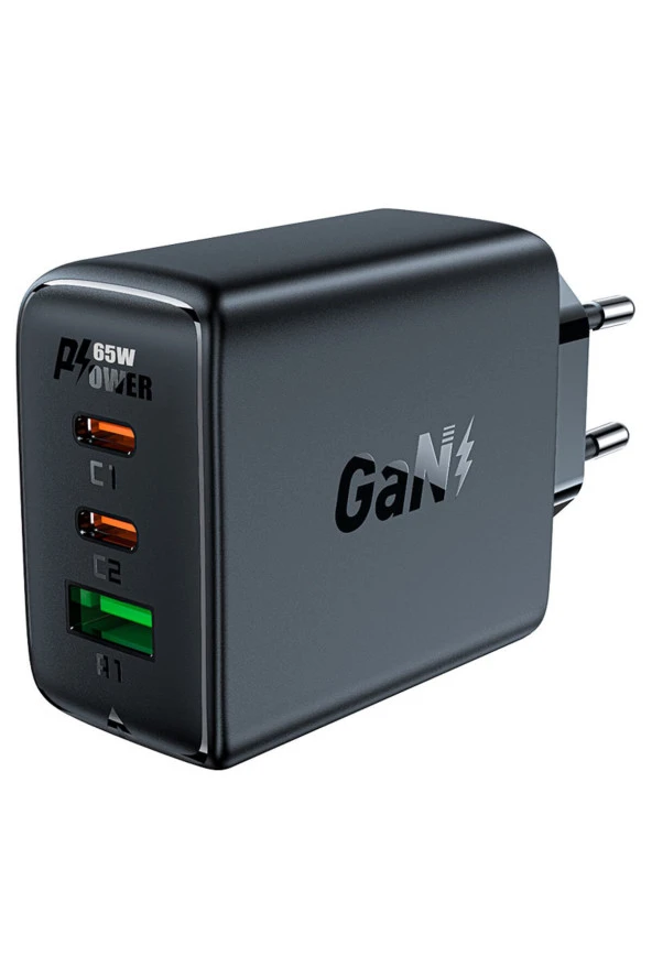 Duvar Şarj Cihazı Type-C ve USB Çıkış PD65W Telefon ve Tablet USB C Hızlı Şarj Başlığı A41