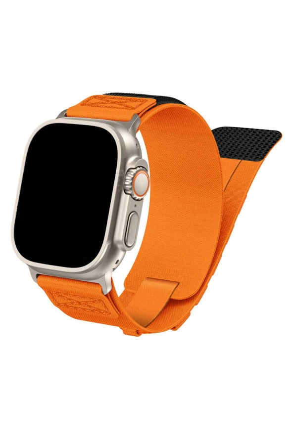 Apple Watch ile uyumlu Kayış 42/44/45/49mm DESIGNED Spor Çırt Çırt Uzunluk Ayarlanabilen Kordon