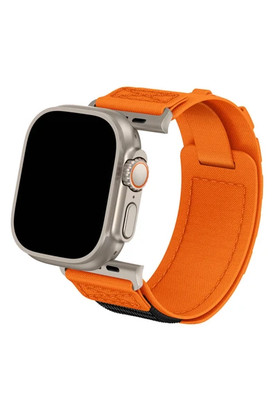 Apple Watch ile uyumlu Kayış 42/44/45/49mm DESIGNED Spor Çırt Çırt Uzunluk Ayarlanabilen Kordon - Resim 2