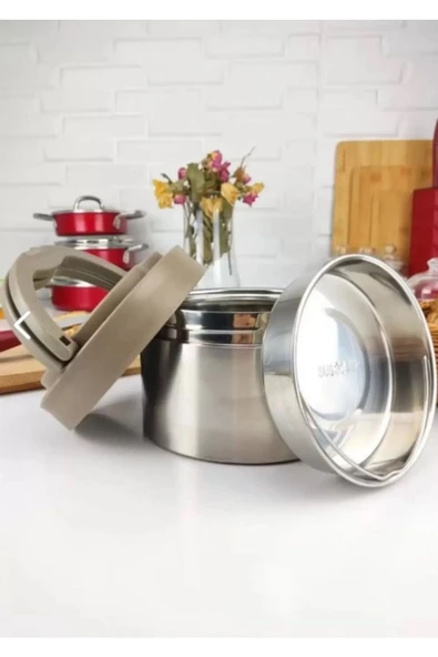 Yemek Kabı 304 Paslanmaz Çelik Japon Tarzı Öğle Yemeği Ofis Çalışanları için 1500 ML MS759 - 8
