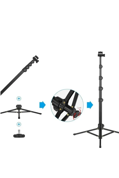 NP588 170 cm Tripod ve Monopod Özellikli İç ve Dış Mekan Fotoğraf ve Video Çekimleri için Tripod - 6