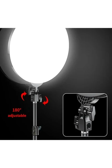 Beyaz Led Aydınlatma Kumandalı Yayıncı Youtuber Twich Işığı Ürün Fotoğraflama Tripodlu 25cm 10 Inç - 8