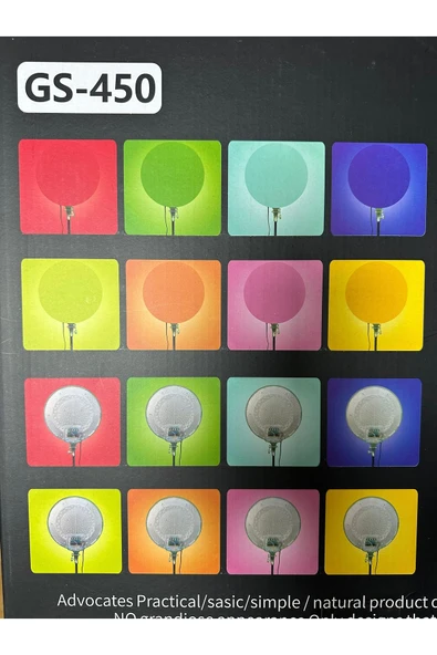 Rgb Led Aydınlatma Kumandalı Yayıncı Işığı Youtuber Twich Ürün Göresel Fotoğraf Tripodlu 25cm 10 Inç - 2