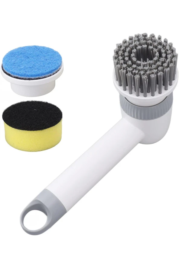 Şarjlı Temizlik Fırçası Değişen Başlık Islak Zemin Banyo Fayans Bulaşık Temizleme LED Ekranlı TJ03 ürün görseli