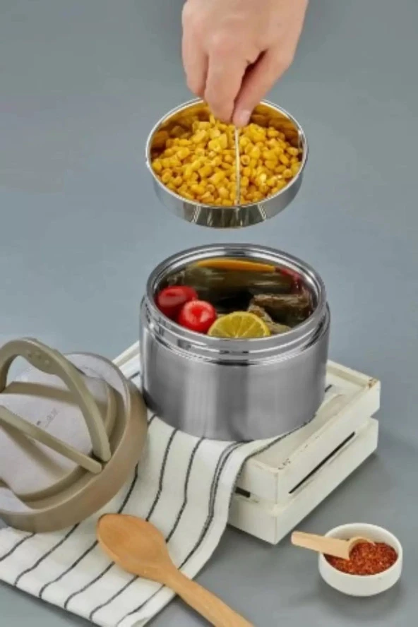 Yemek Kabı 304 Paslanmaz Çelik Japon Tarzı Öğle Yemeği Ofis Çalışanları için 1500 ML MS759 ürün görseli