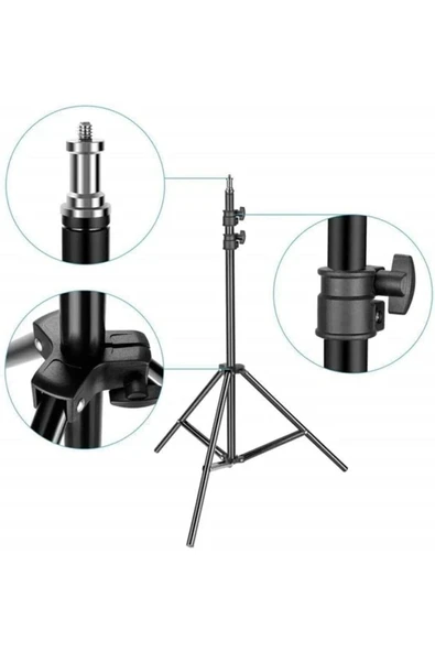 Tripod Tablet Tutucu 2in1 Telefon Tutucu Başlık Standart Çift Taraflı Universal Yatay Dikey Kullanım - 2