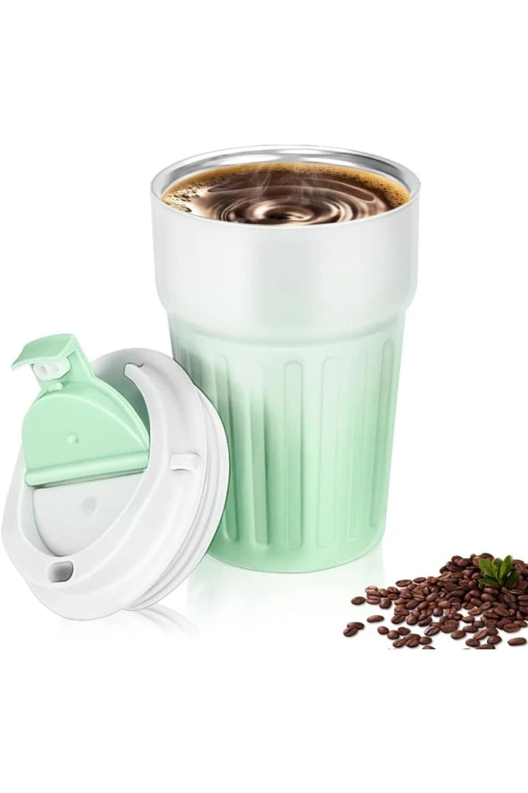 Paslanmaz Çelik Su Matarası Spor Matarası Kapaklı 400 ml Çocuk Şişesi Ev Ofis Okul Fitness Su Şisesi