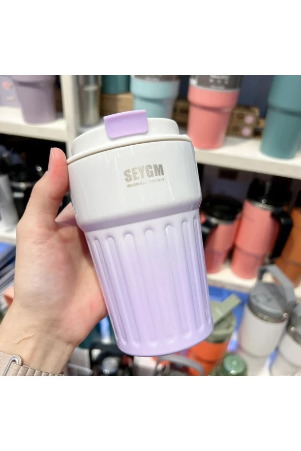 Paslanmaz Çelik Su Matarası Spor Matarası Kapaklı 400 ml Çocuk Şişesi Ev Ofis Okul Fitness Su Şisesi