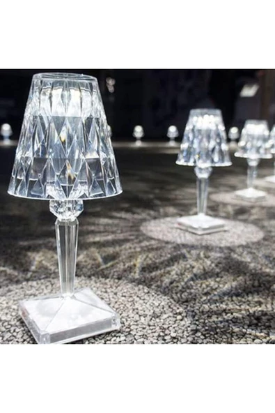 Kristal Masa Lambası Kısılabilir Dekoratif Romantik Elmas Kristal Lamba Şarj Edilebilir SY-136 - Resim 2