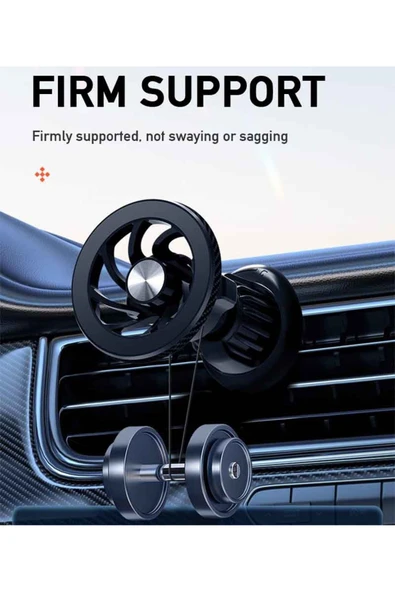 Mıknatıslı Araç İçi Telefon Tutucu Havalandırma Montaj Telefonu 360 Derece Döndürebilir ML216 - Resim 7