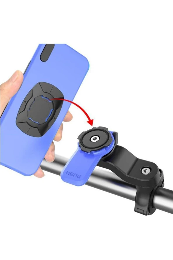 Bisiklet Motosiklet ve Scooter için Gidon Uyumlu Telefon Tutucu 4.7 - 7.2 Uyumlu HL-143A - Resim 5