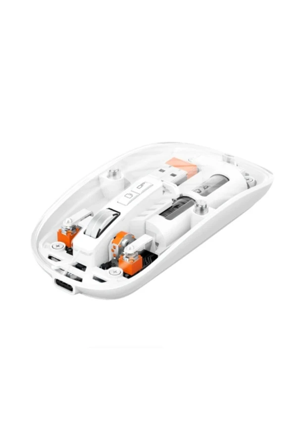 Şeffaf Kablosuz Mouse Çift Modlu İster Bluetooth İster USB Reciever ile Bağlan Modern Tasarım M233