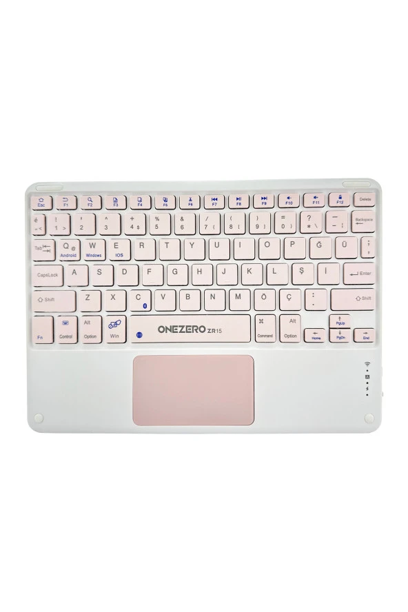 Galaxy Tab A 8 SM-T290 ile Uyumlu Bluetooth Klavye Touchpad Kablosuz Türkçe Q Klavye 24cm x 17cm - Resim 3