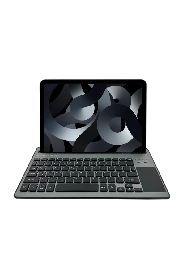 Galaxy Tab A9 Plus ile Uyumlu Bluetooth Klavye Touch Pad'li Türkçe Q Klavye 291 x 154 x16 mm