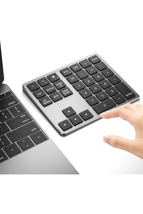 35 Tuşlu Bluetooth Şarj Edilebilir Keypad Mini Sayı Bloğu Dizüstü Bilgisayar ve Laptop Girişi K35