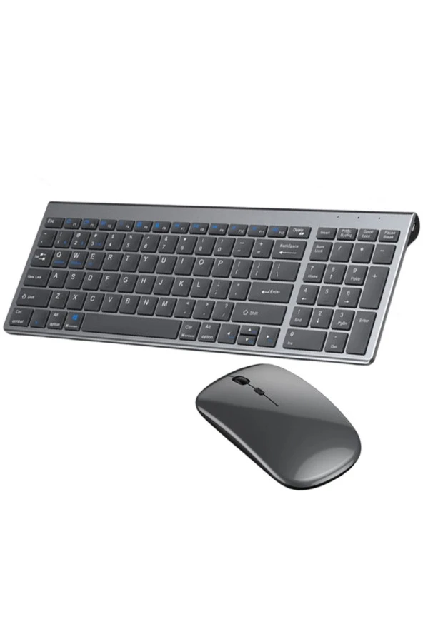 Kablosuz Klavye Mouse Set Şarjlı 2.4G USB Çift Modlu Mouse ve Bluetooth İngilizce Q Klavye ZR609