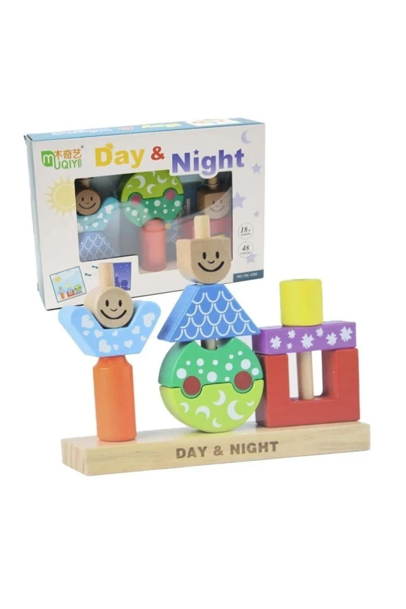 Gece Gündüz Ahşap Oyuncak - Day&Night)