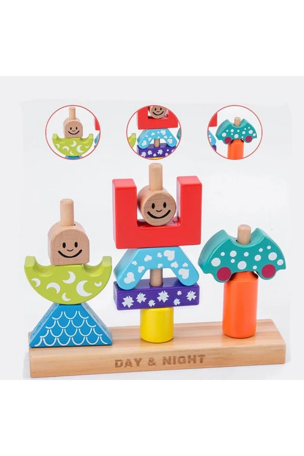 Gece Gündüz Ahşap Oyuncak - Day&Night) - 2