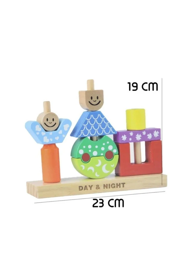Gece Gündüz Ahşap Oyuncak - Day&Night) - 3