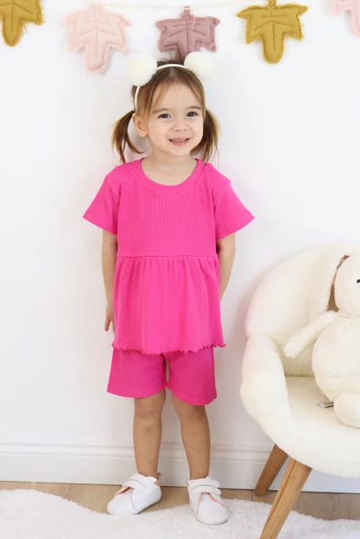 Fırfırlı Şortlu Takım - 4