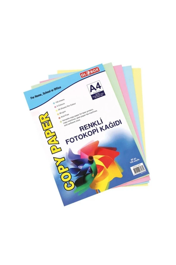 Renkli Fotokobi Kağıdı 100'lü