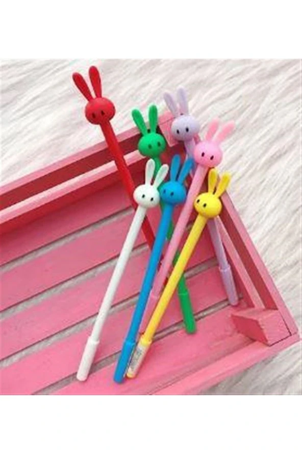 Rengarenk Tavşan Tükenmez Jel Kalem